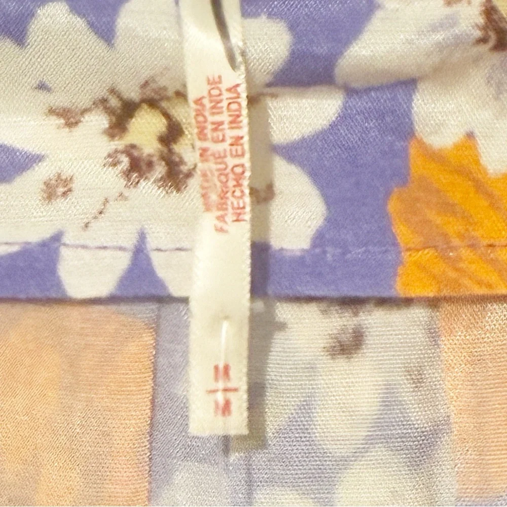 Free People Size Medium Sugar Crush‎ Mini Dress Cobalt Combo Floral - Picture 5 of 7